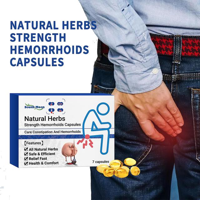 45PCS Herbal Hemorrhoids Capsule-Repair Anal, Relieve Pruritus 7pcs*5 on Productcaster.