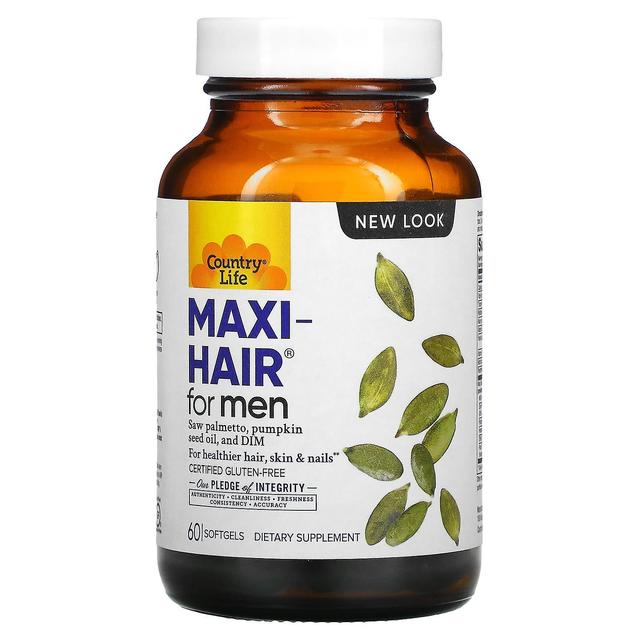 Country Life, Maxi-Hair voor mannen, 60 Softgels on Productcaster.