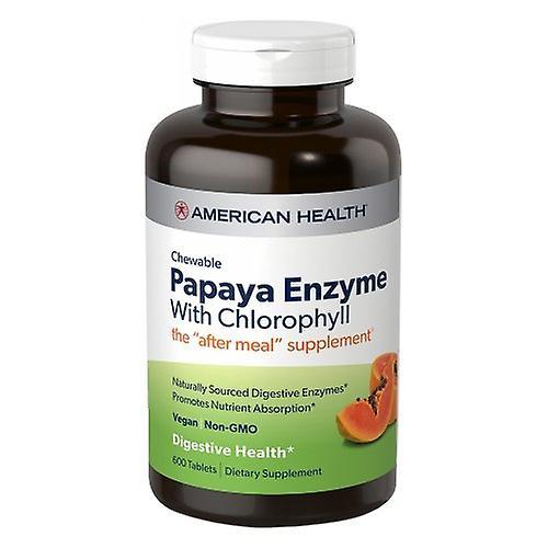 American Health Americký enzým papája s chlorofylom, 600 žuvacích tabliet (balenie po 4) on Productcaster.