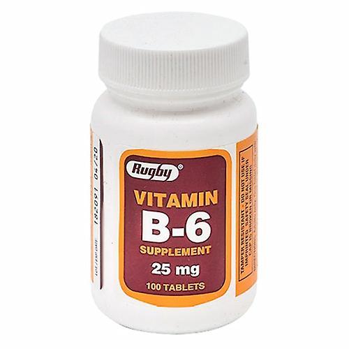 Rugby Vitamin Supplement Vitamin B6 25 mg Strength Tablet 100 por botella, 25mg,100 (Paquete de 6) on Productcaster.