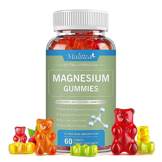 Magnesium Gummies for stress relief & spasm defense and recovery Highly Bioavailable Vegan Gummies CarrageenanTIB TIB . 60pcs on Productcaster.