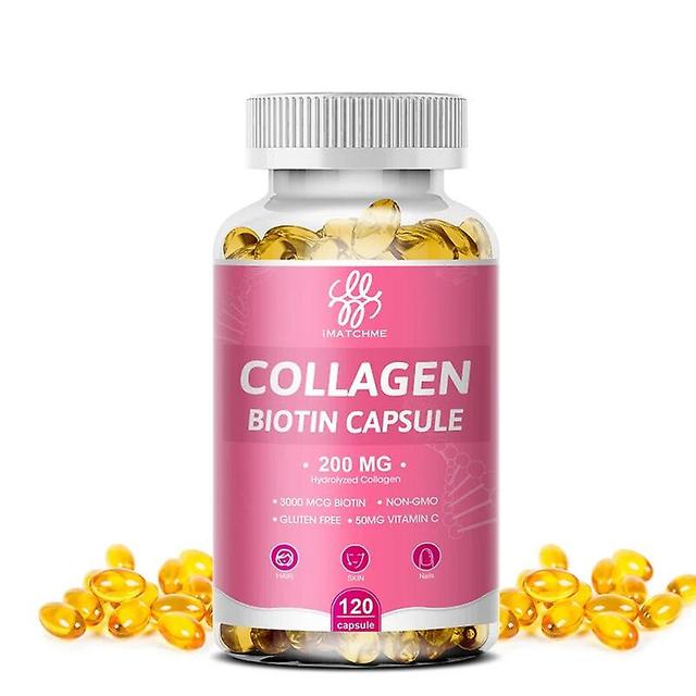 iMATCHME Hydrolyzed Collagen Peptides+Vitamin C Supports Hair, Skin, Nails, Joints & Bones Health-Contains Type I & III CollageTIB TIB . 60pcs Bio... on Productcaster.