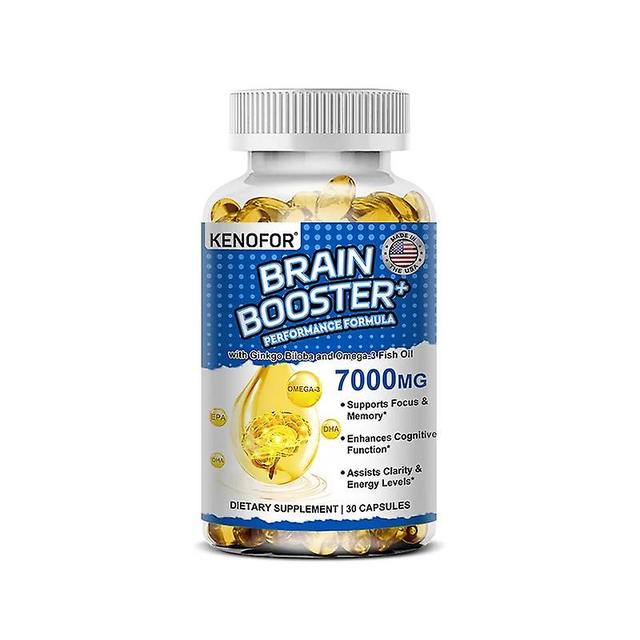 Sofirn Nootropic Brain Supplement Fish Oil with Ginkgo Biloba and Omega:3 7000 Mg to Improve Cognition, Clarity and Energy Levels 30 count-1 bottle on Productcaster.