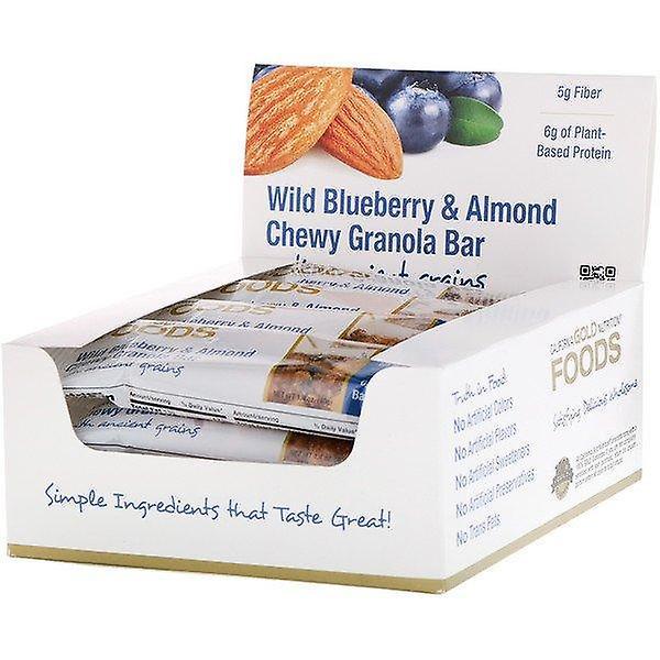 California Gold Nutrition, Foods, Wild Blueberry & Almond Chewy Granola Bars, 12 Bars, 1.4 oz (40 g) on Productcaster.