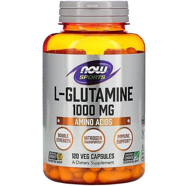 Now Foods, L-Glutamine, Double Strength, 1,000 mg, 120 Veg Capsules on Productcaster.