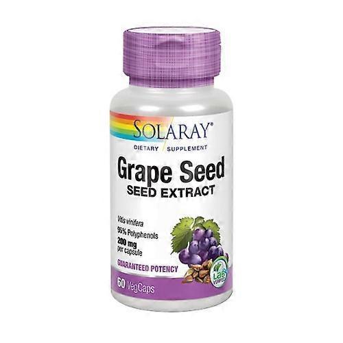 Solaray Grape Seed Extract, 200 mg, 60 Veg Caps (Pack of 1) on Productcaster.