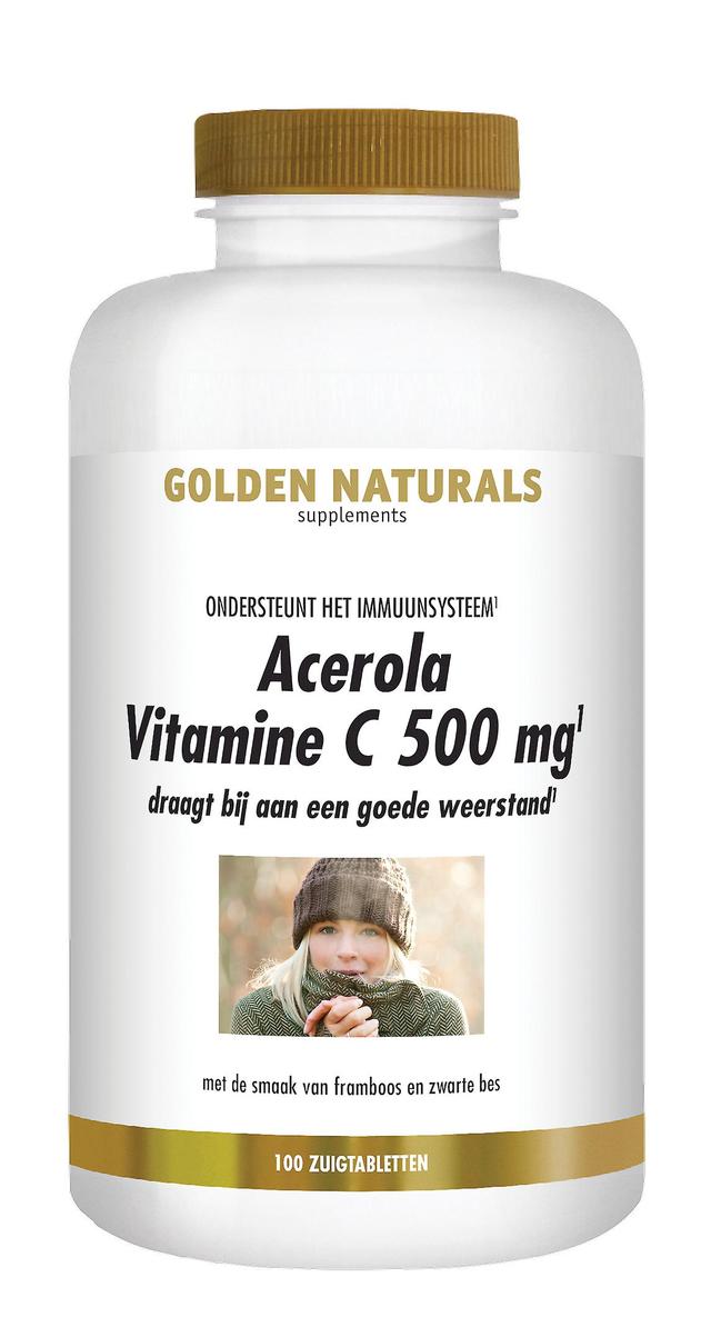 Golden Naturals Acerola Witamina C 500 mg (100 wegańskich pastylki do ssania) on Productcaster.