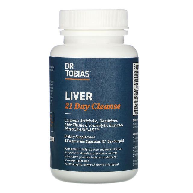 Dr. Tobias, Liver 21 Day Cleanse, 63 Vegetarian Capsules on Productcaster.