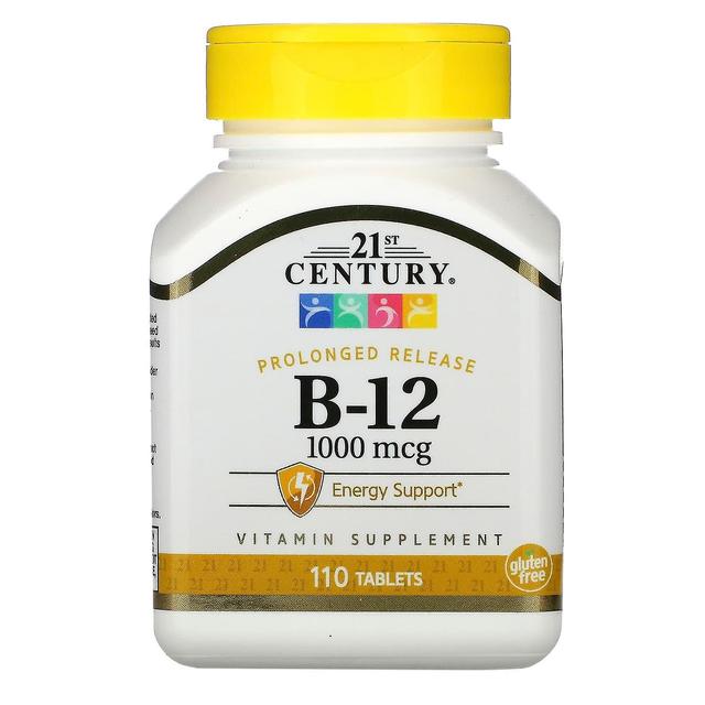 21st Century Século 21, B-12, Liberação prolongada, 1.000 mcg, 110 comprimidos on Productcaster.