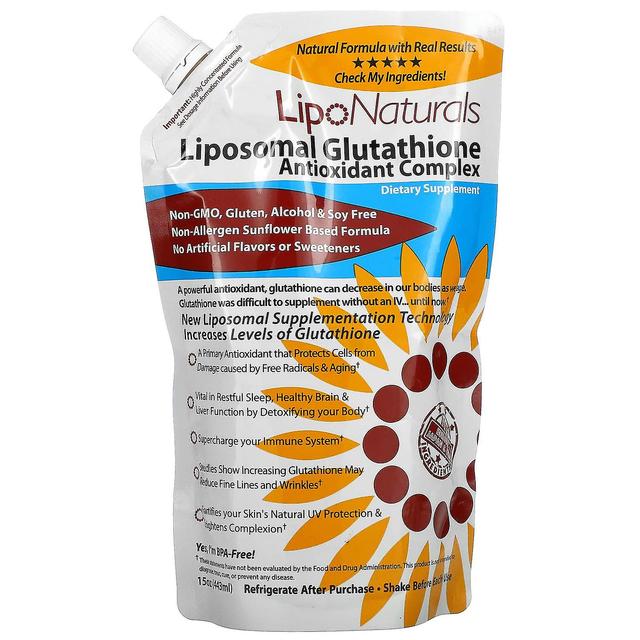 Lipo Naturals, Complesso antiossidante liposomiale di glutatione, 15 oz (443 ml) on Productcaster.