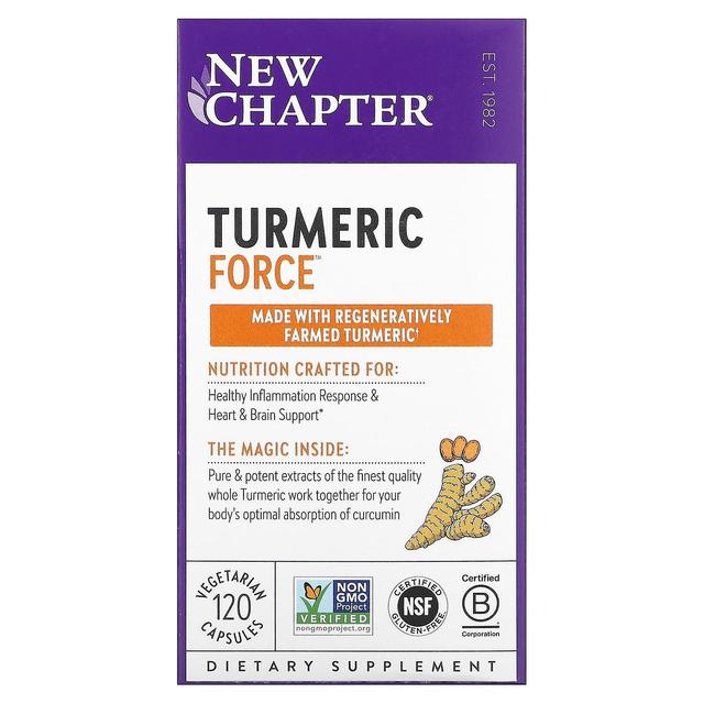 New Chapter, Turmeric Force, 120 Vegetarian Capsules on Productcaster.