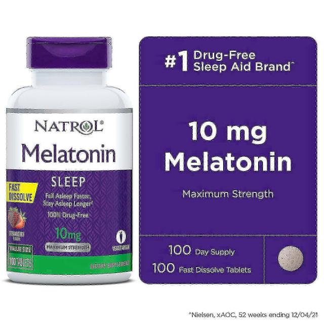 Natrol Melatonin Fast Dissolve Tablets, Strawberry, 10 Mg, 100 Ea on Productcaster.