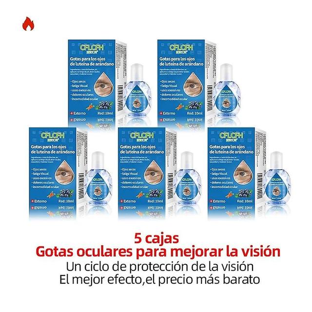 Tib Eyesight Care Eye Drops Eyes Pain Dry Itchy Visual Fatigue Myopia Improvement Protect Vision Blueberry Lutein 3/5bottles Spanish on Productcaster.