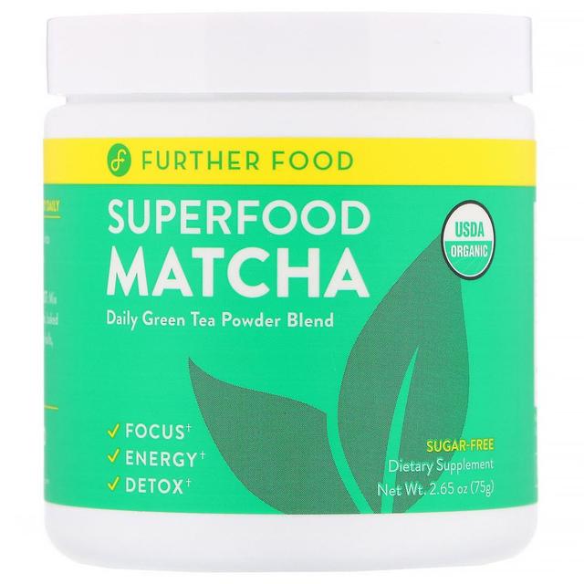 Further Food Lisäruoka, Superfood Matcha, 2,65 oz (75 g) on Productcaster.