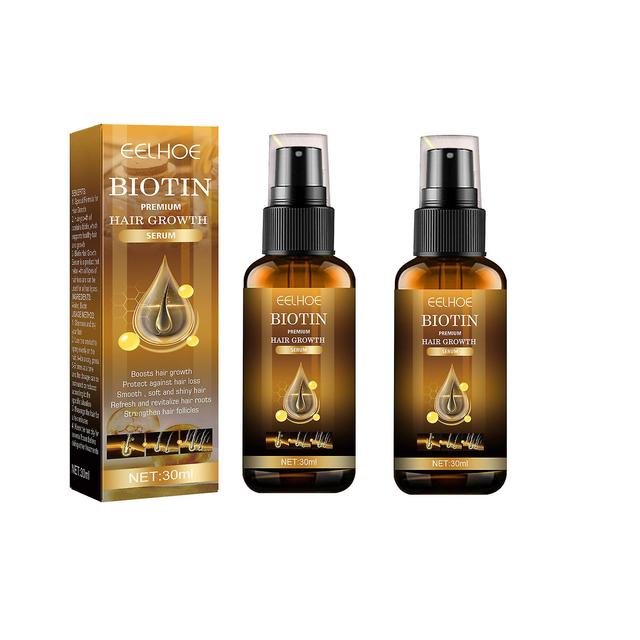 Taishh 2pc Hair Growth Products Biotin Fast Growing Hair Essential Oil Hair Loss Spray Skin Nursing 30ml A on Productcaster.