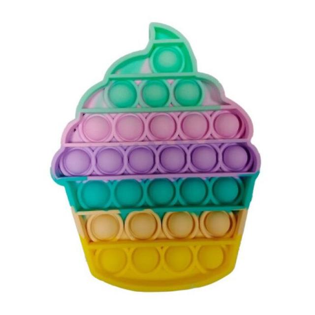 Stuff Certified Stuff Certified Pop It - Fidget Anti Stress Toy Bubble Toy Silicone Ice Cream Rainbow on Productcaster.