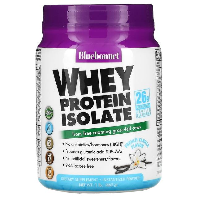 Bluebonnet Nutrition Bluebonnet Ernæring, Valleproteinisolat, fransk vanilje, 1 lb. (462 g) on Productcaster.