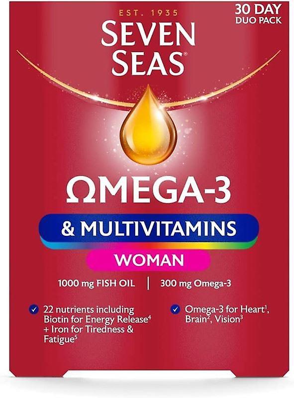 Seven Seas Omega-3 Multivitamins Woman 30 päivän Duo-pakkaus Mineraalit ja vitamiinit on Productcaster.