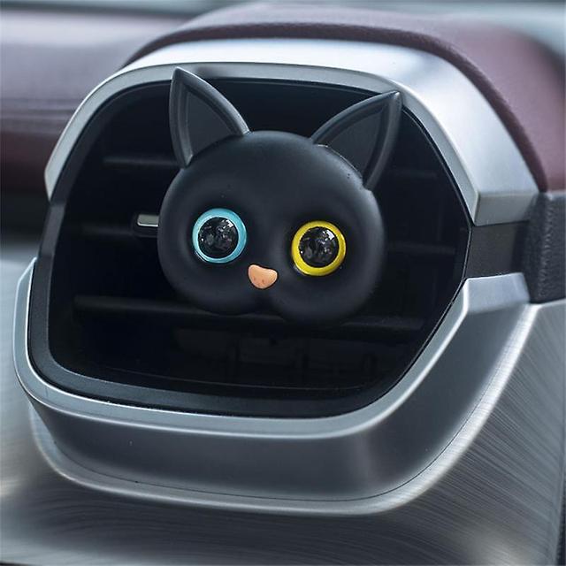 Car Air Outlet Perfume Creative Three-dimensional Bright Eye Cat Cute Two-color Pupil Kitten Car Interior Fragrance Accessories on Productcaster.