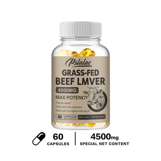 Visgaler Grass Fed Dried Beef Liver Capsules Natural Iron, Vitamin A, B12 - New Zealand Grown Resistant, No Hormones Or Chemicals 60 Capsules on Productcaster.