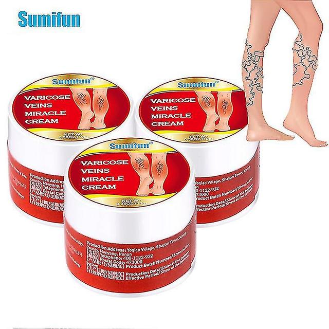 3pcs New Varicose Veins Cream Treat Phlebitis Vasculitis Thigh Spider Remo on Productcaster.