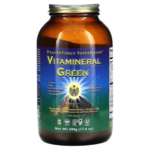 HealthForce Superfoods, Vitamineral Green, Versão 5.6, 17.6 oz (500 g) on Productcaster.