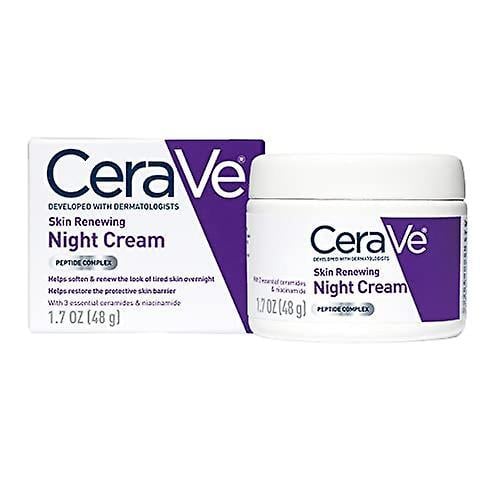 CeraVe Skin Renewing Night Cream 1.7 Ounce Niacinamide, Peptide Complex and Hyaluronic Acid on Productcaster.