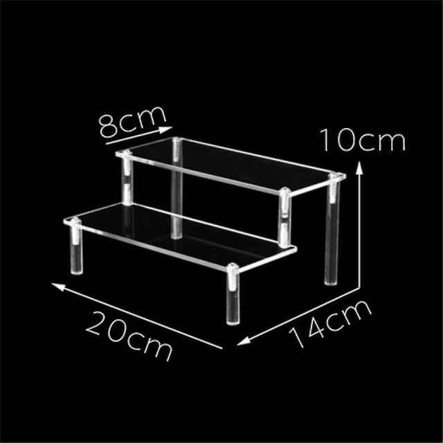 Sjioh Akryl Display Stand 1-5 Tier Clear Display Riser Rack For Cupcake Parfyme Doll Organizer Figurer Toy Car Model Storage Racks 2-lags stativer on Productcaster.