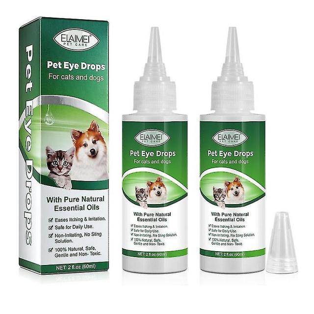 2pcs Dog Cat Conjunctivitis Eye Drops,lacrimal Conjunctivitis Red Swelling Anti Inflammatory Bactericidal Eye Care on Productcaster.