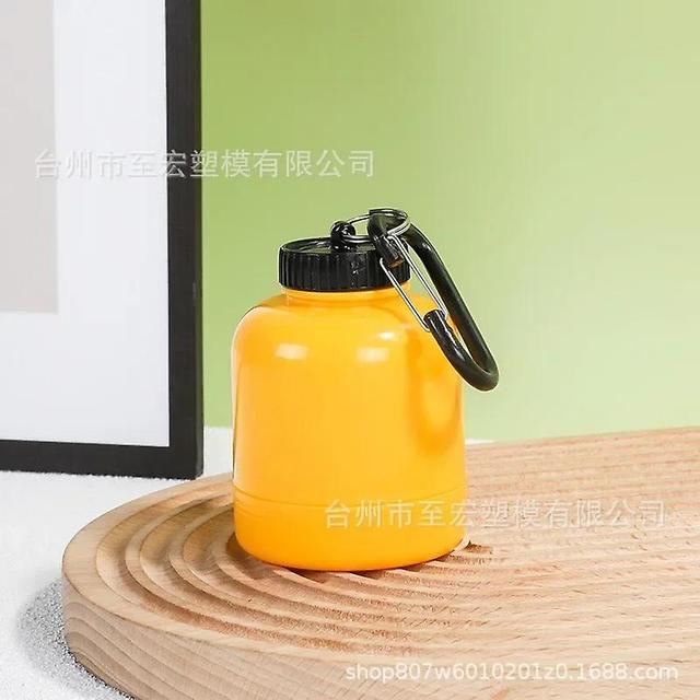 Scvvd Protein Container Edc Pill Box Outdoor Powder Bottle Survival Portable Camping Equipments With Keych yellow-200cc on Productcaster.