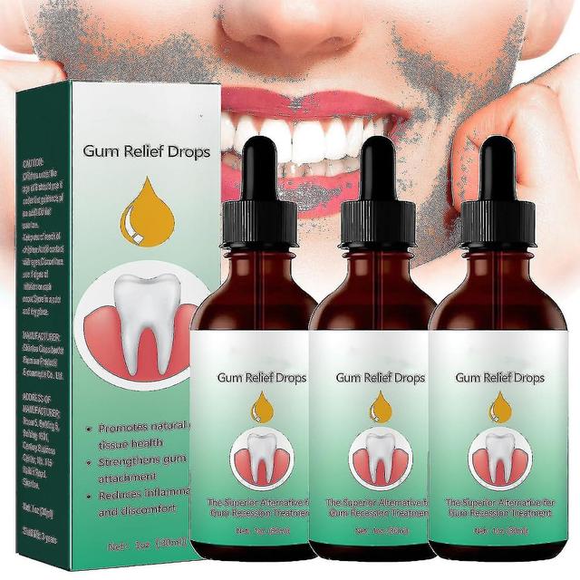 Gum Regrowth Drops, 30ml Gum Regrowth Treatment Drops, Rejuvenate Your Gums With Ease, Repair Gum Regrowth For Receding Gum 3 pcs on Productcaster.