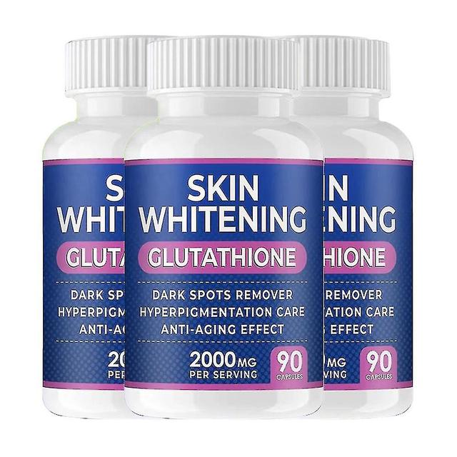 Hppyn 3 Pack Glutationa Pílulas de Clareamento - 90 Cápsulas 2000mg Glutationa - Suplemento de clareamento eficaz da pele - Manchas escuras, Melasm... on Productcaster.