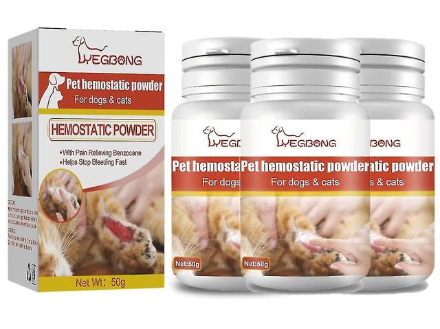 1-3pcs Stop Bleeding Powder Safe For Dogs Cats Pet Puppy Blood Stopper Anti-inflammatory Anti-bacterial Broken Injury 1PC on Productcaster.