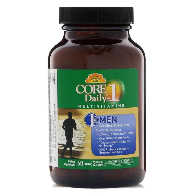 Country Life Vida no Campo, Core Daily-1 Multivitaminas, Homens, 60 Comprimidos on Productcaster.