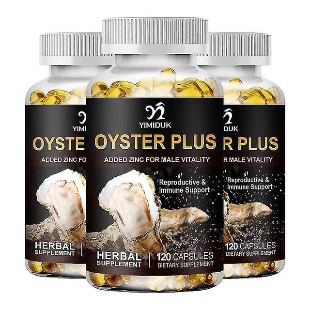 Oyster Plus Zink & Taurin Marine Nutrients Kosttillskott för förbättrad manlig funktion ökad 3 Flaskor 120 pcs on Productcaster.