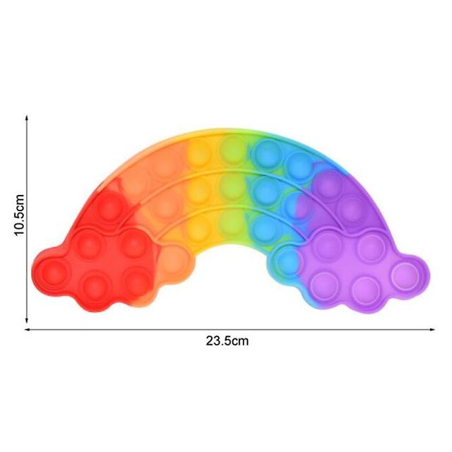 Stuff Certified Stuff Certified Pop It - Fidget Anti Stress Toy Bubble Toy Silicone Rainbow on Productcaster.