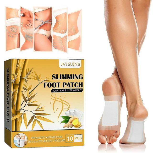 10pcs Detox Foot Pads Ginger Extract Toxin Removal Anti-swelling Weight Tighten on Productcaster.