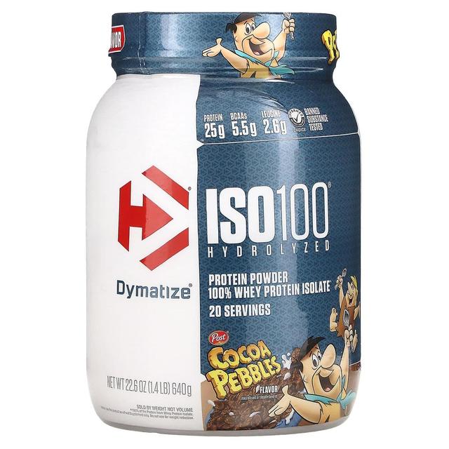 Dymatize, ISO100 Hidrolisado, 100% Whey Protein Isolado, Seixos de Cacau, 1,4 lb (640 g) on Productcaster.