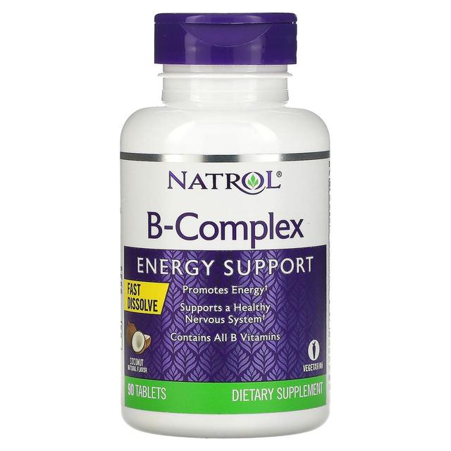 Natrol, B-Complex, Fast Dissolve, Coconut, 90 Tablets on Productcaster.