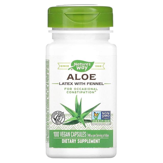 Nature's Way, Aloe Latex with Fennel, 140 mg, 100 Vegan Capsules on Productcaster.