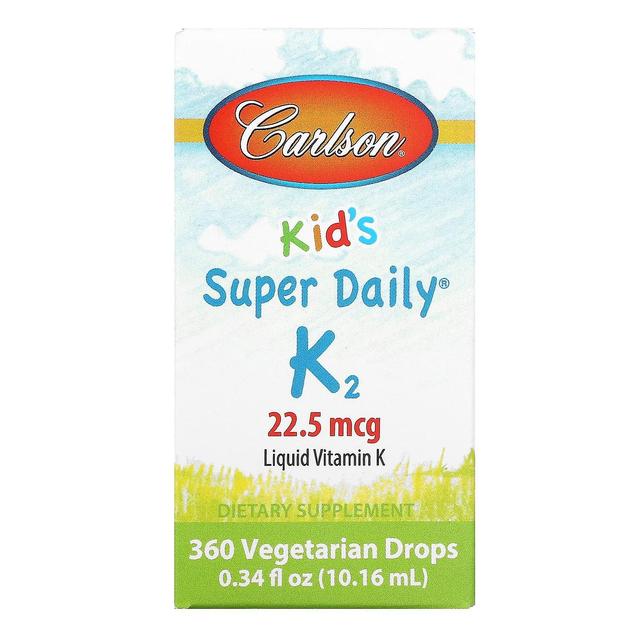 Carlson, Kid's, Super Daily K2, 22.5 mcg, 0.34 fl oz (10.16 ml) on Productcaster.