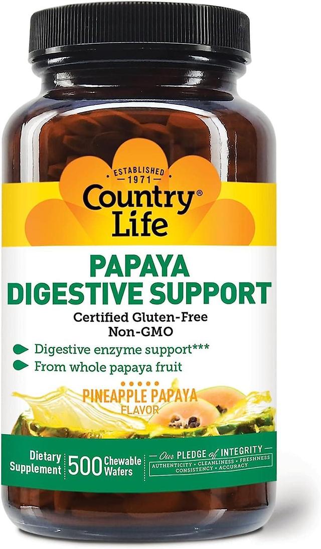 Country Life Papaya matsmältningsstöd 500 tuggtabletter on Productcaster.