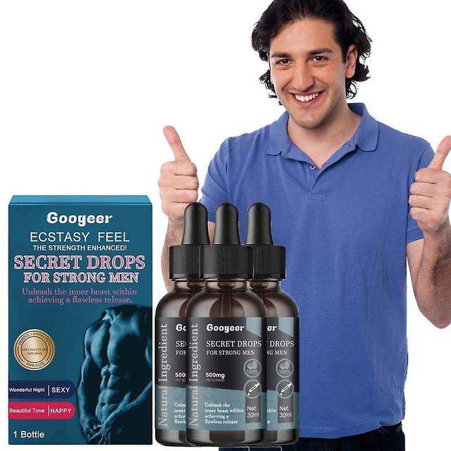 Googeer Secret Male Strength Drops alleviare l'ansia, rilassare il corpo e la mente, aumentare la vitalità, il rafforzamento del corpo gocce 3PCS on Productcaster.