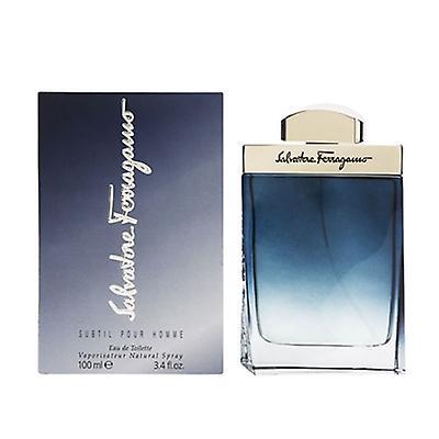 Subtil von Salvatore Ferragamo für Männer 3.4 oz Eau De Toilette Spray 3.4oz on Productcaster.