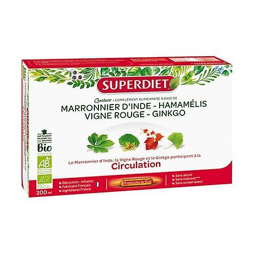 Super Diet Organic Circulation Quartet 20 ampoules of 15ml on Productcaster.