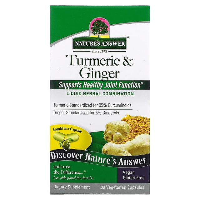 Nature's Answer Resposta da Natureza, Cúrcuma e Gengibre, 90 Cápsulas Vegetarianas on Productcaster.