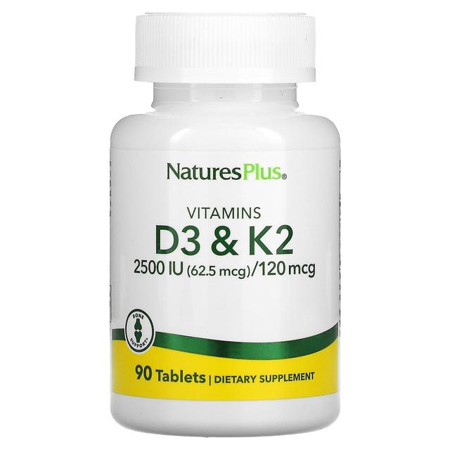 Nature's Plus NaturesPlus, Vitaminer D3 & K2, 90 Tabletter on Productcaster.