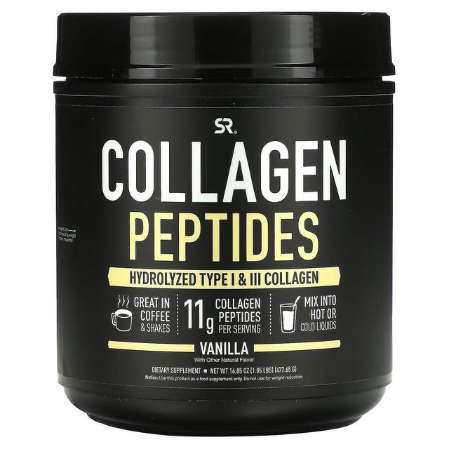 Sports Research Urheilututkimus, kollageenipeptidit, hydrolysoitu tyypin I ja III kollageeni, vanilja, 16,85 oz (477,65 g) on Productcaster.