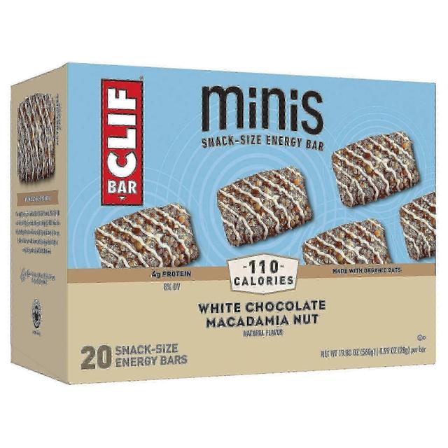 Clif bar hvid chokolade macadamia møtrik energi bar minis, 20 ea on Productcaster.