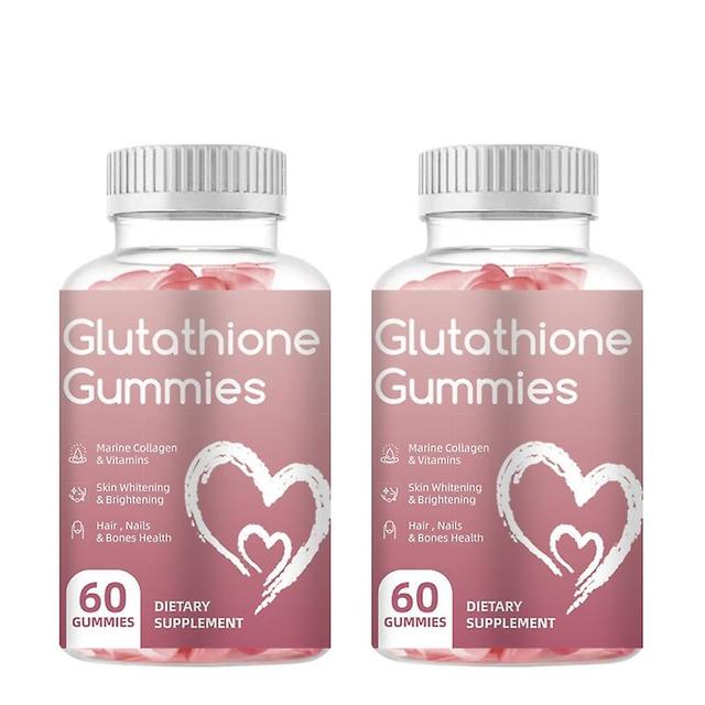 2pcs Collagen Glutathione Gummies for Skin Whitening and Hair & Nail Health (60 Pills) on Productcaster.